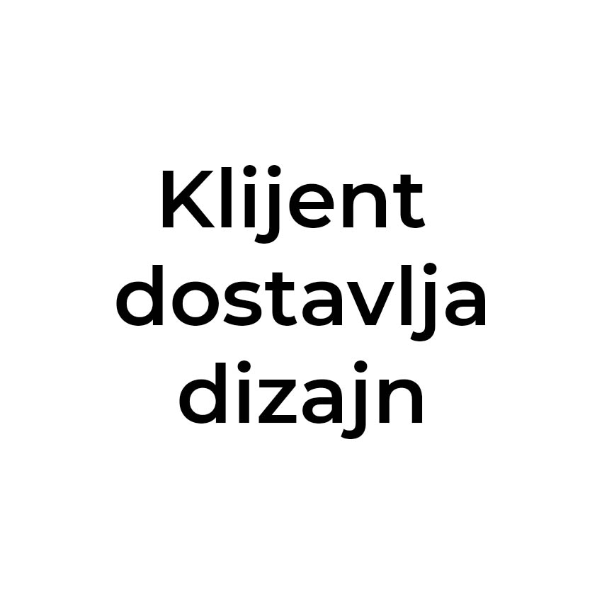Klijent dostavlja dizajn za gravuru