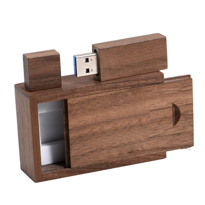 USB Flash Wallnut Wood + Box 32GB USB 3.0